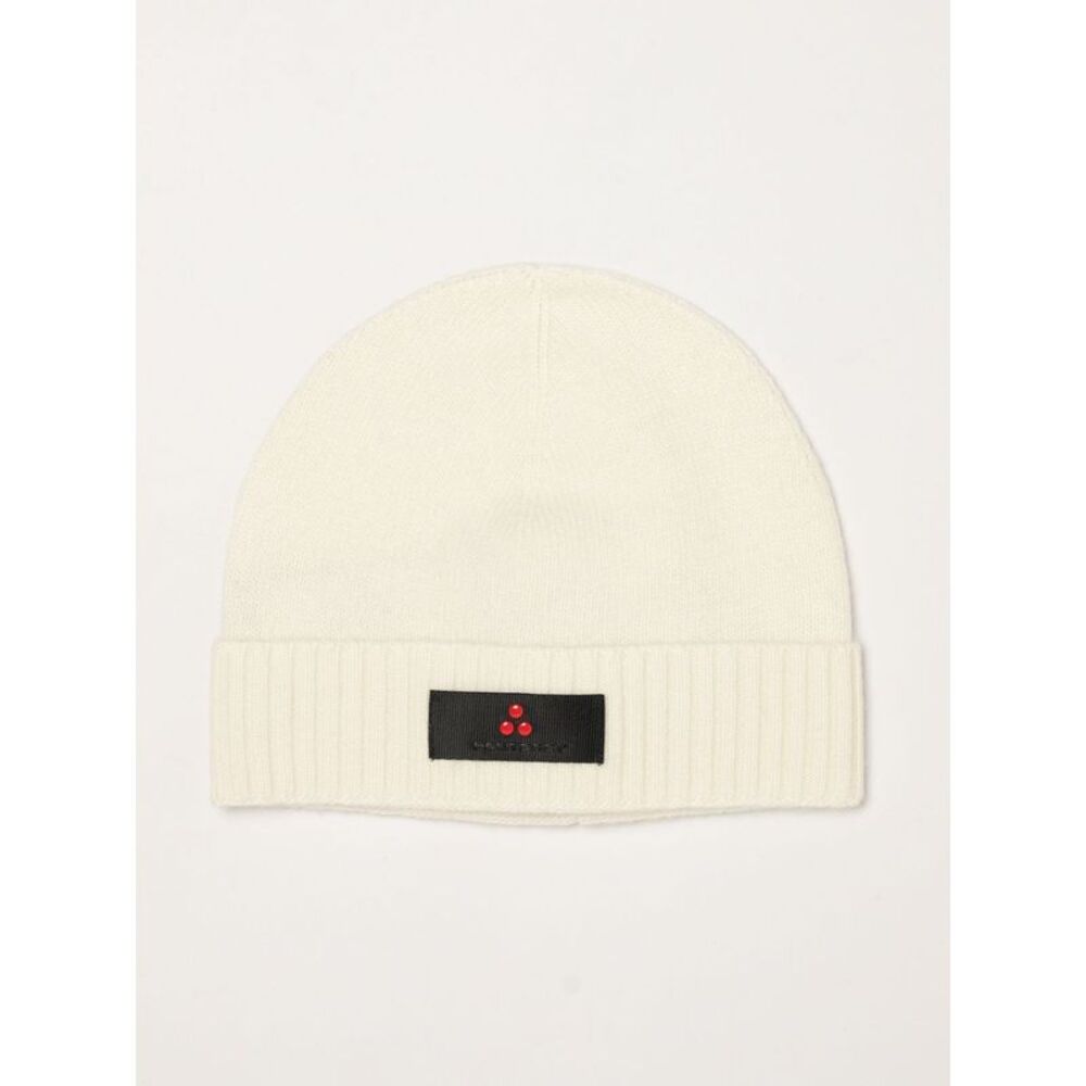 Peuterey Men Peuterey Wool And Cashmere Blend Beanie With Cuff And Logo Patch